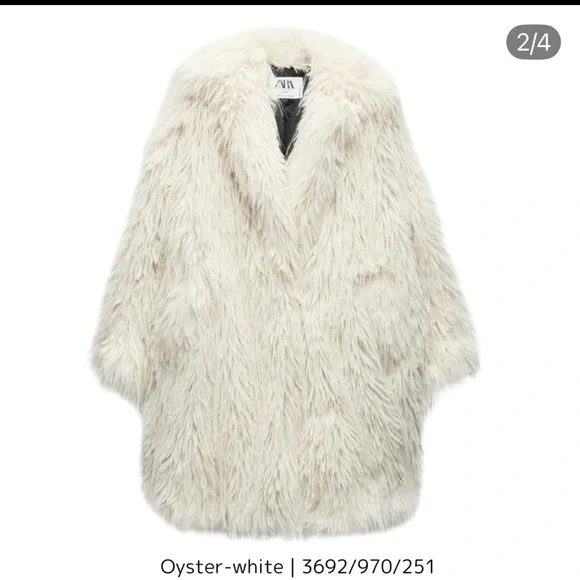 Zara faux fur coat limited edition